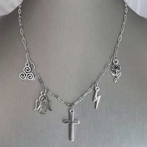 4Ever Near Me V Charm Necklace 16”