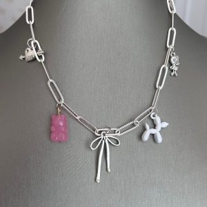 Bows of fun Charm Necklace 16”