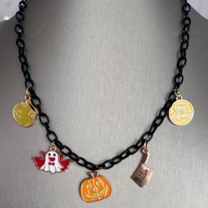 Happy Halloween’ Charm Necklace 16”